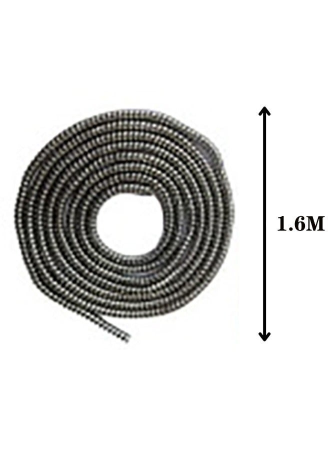 Beauenty 2Pcs 1.6m Spiral Cable Protector, Charger Cable Protector Data Cable Protective Sleeve, Headphone Cable Saver, Charger Protective Cover for Phone USB Prevent Pets from Biting the Cable ( Laser White and Laser Black) - Image 4